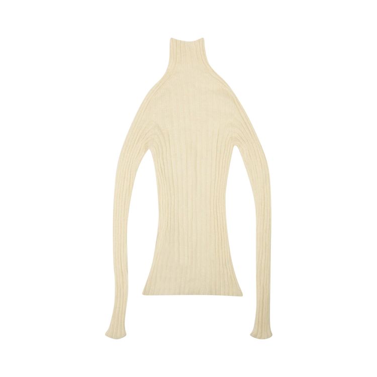 Ambush Basic Ribbed Turtleneck Sweater White