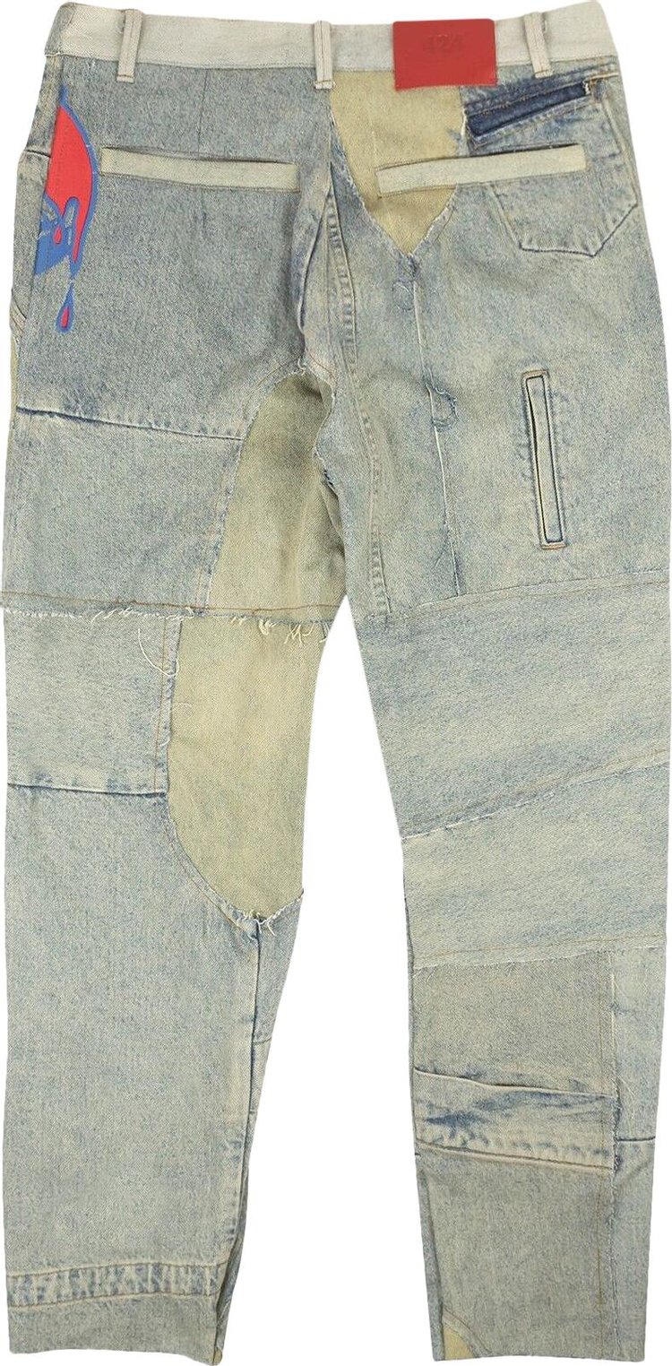 424 Reworked Denim Jeans Blue