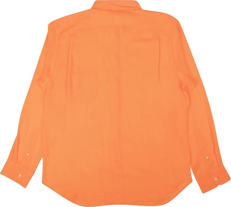 Junya Watanabe Transparent Long Sleeve Shirt Neon Orange