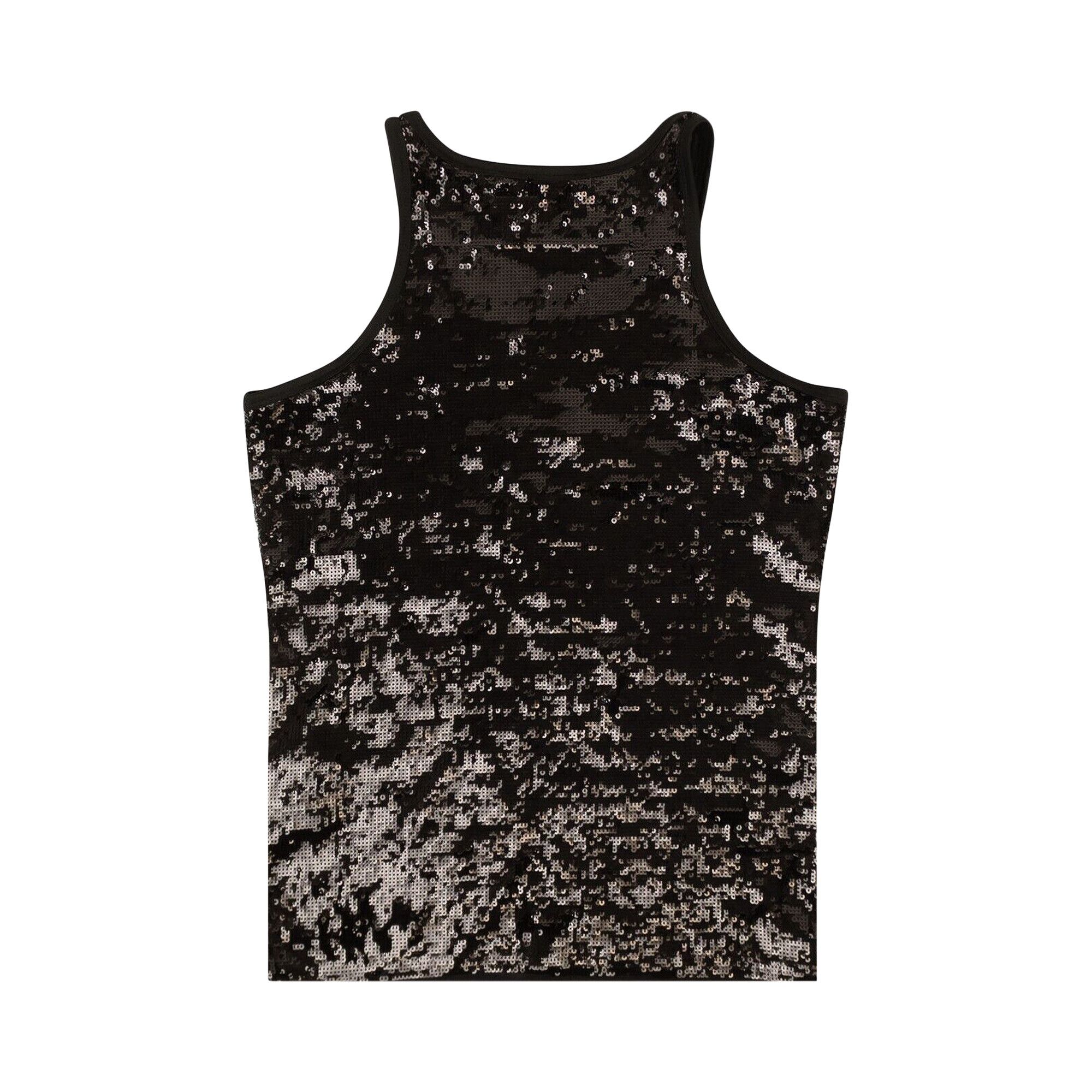 Buy Junya Watanabe Sequin Embellished Tank Top 'Black' - JG T016