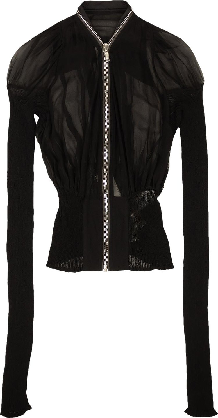 Buy Rick Owens Eugenie Silk Jacket 'Black' - RO21S3794 | GOAT
