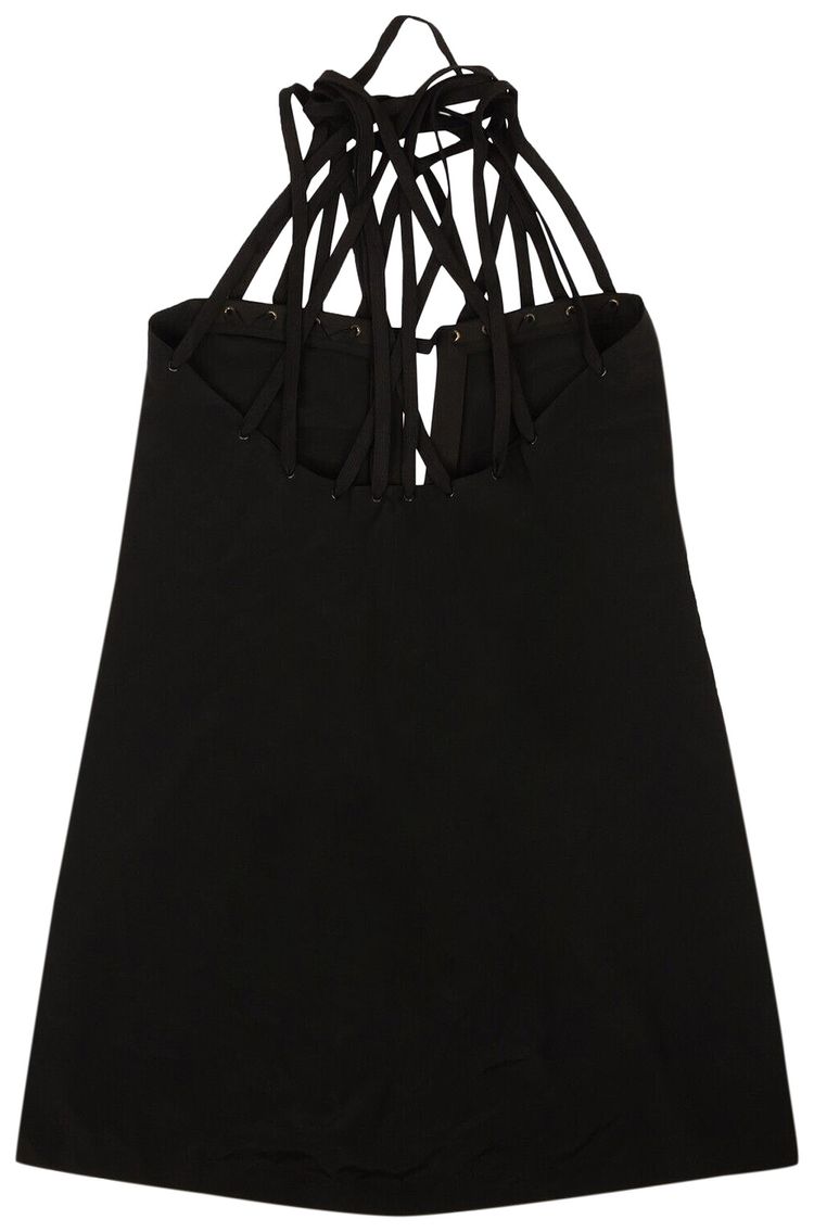 Rick Owens Megalaced Slip Dress Black