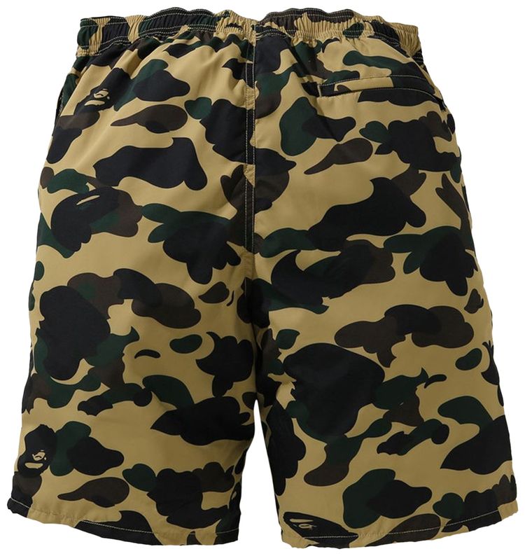 BAPE 1st Camo Beach Shorts Yellow