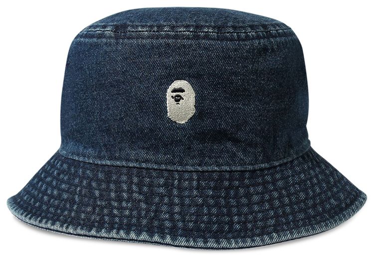 BAPE One Point Denim Bucket Hat Indigo
