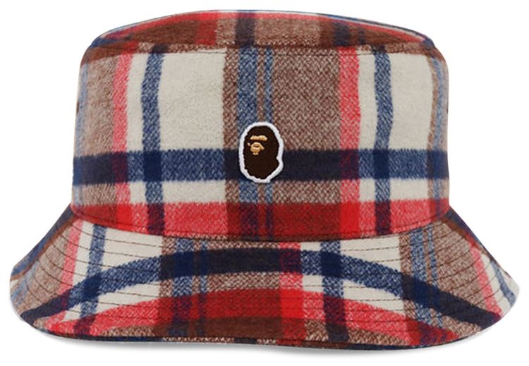 BAPE Check Hat Red