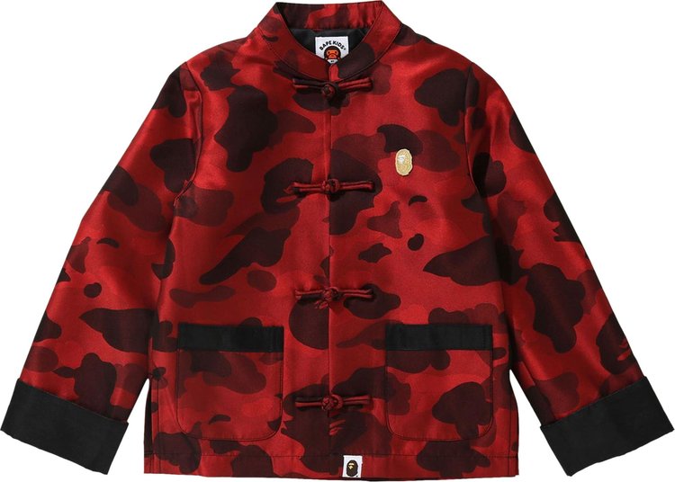 BAPE Kids Color Camo Chinese Jacket 'Red'