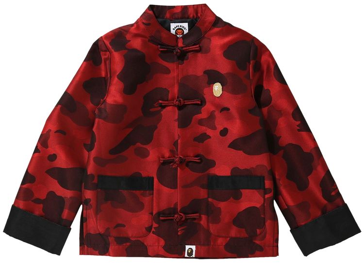 BAPE Kids Color Camo Chinese Jacket 'Red'