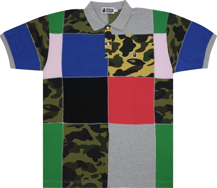 BAPE Patchwork Polo Shirt 'Multicolor'