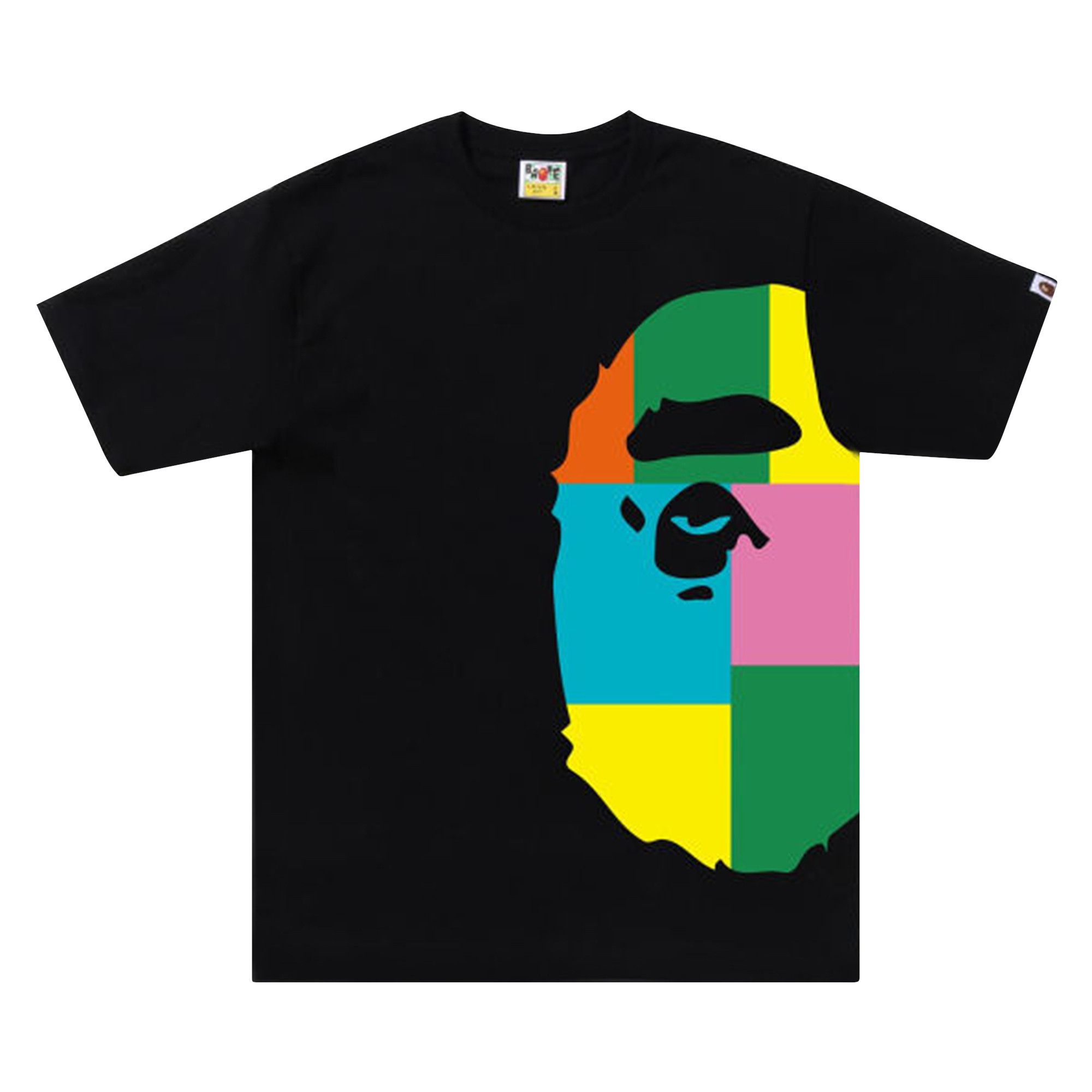 Buy BAPE Color Block Side Big Ape Head Tee Black Multicolor 1I80 110 019 BLACK MULTICOLOR GOAT UK