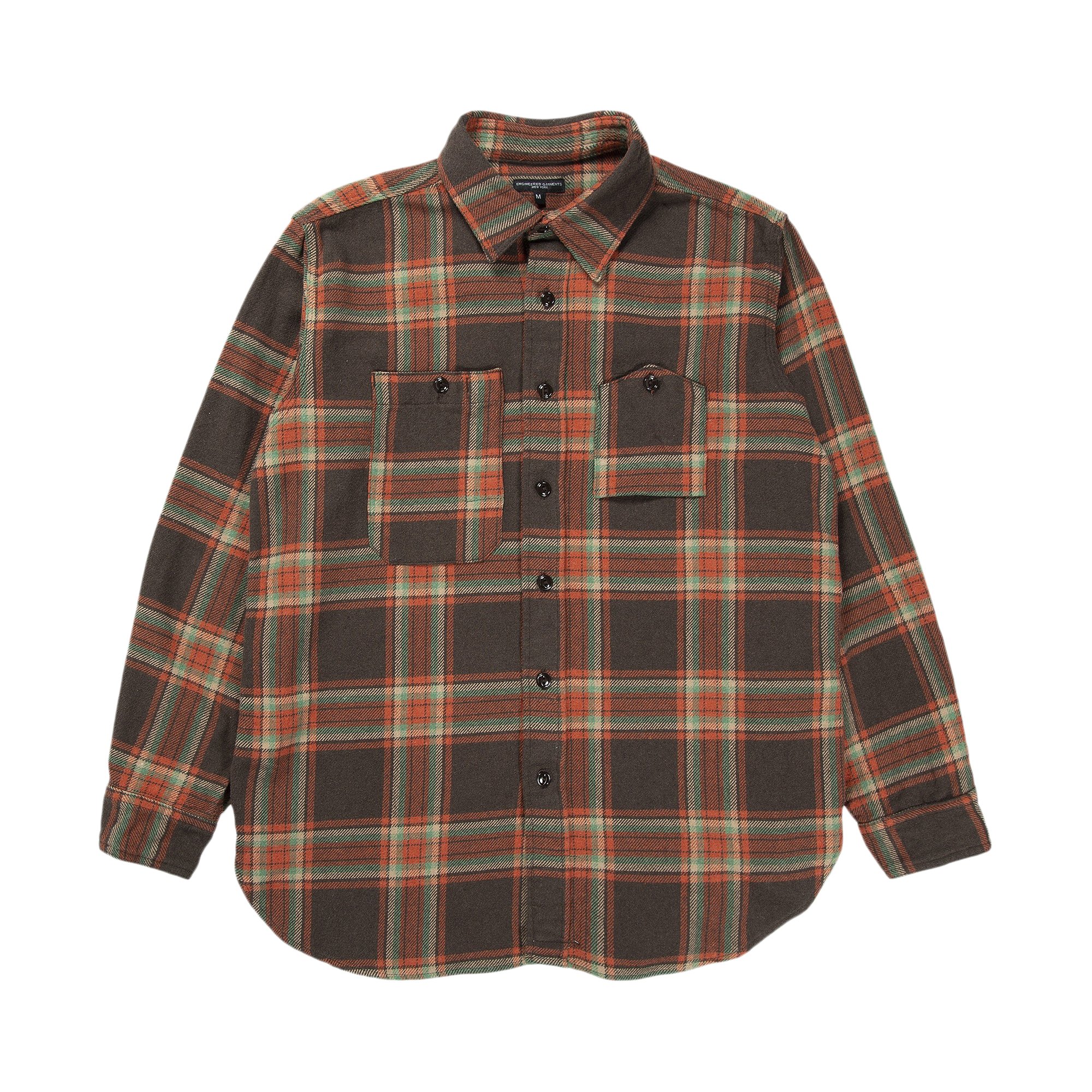 Buy Engineered Garments Big Plaid Heavy Twill Work Shirt 'Brown