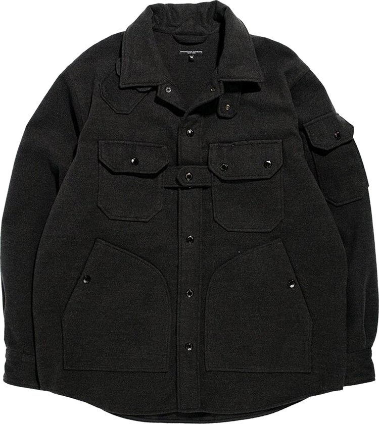 Buy Engineered Garments Poly Fake Melton Explorer Shirt Jacket ...