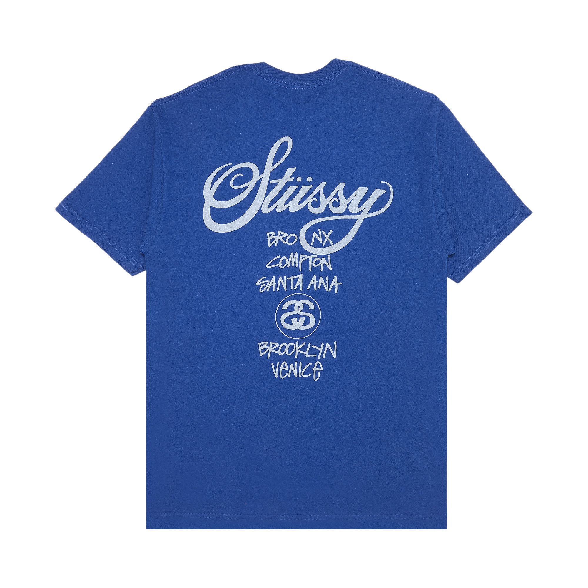 Buy Stussy World Tour Tone Tee 'Royal Blue' - 0535