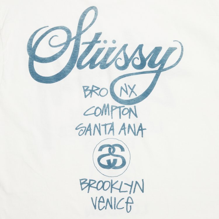 Stussy World Tour Tee WhiteTeal