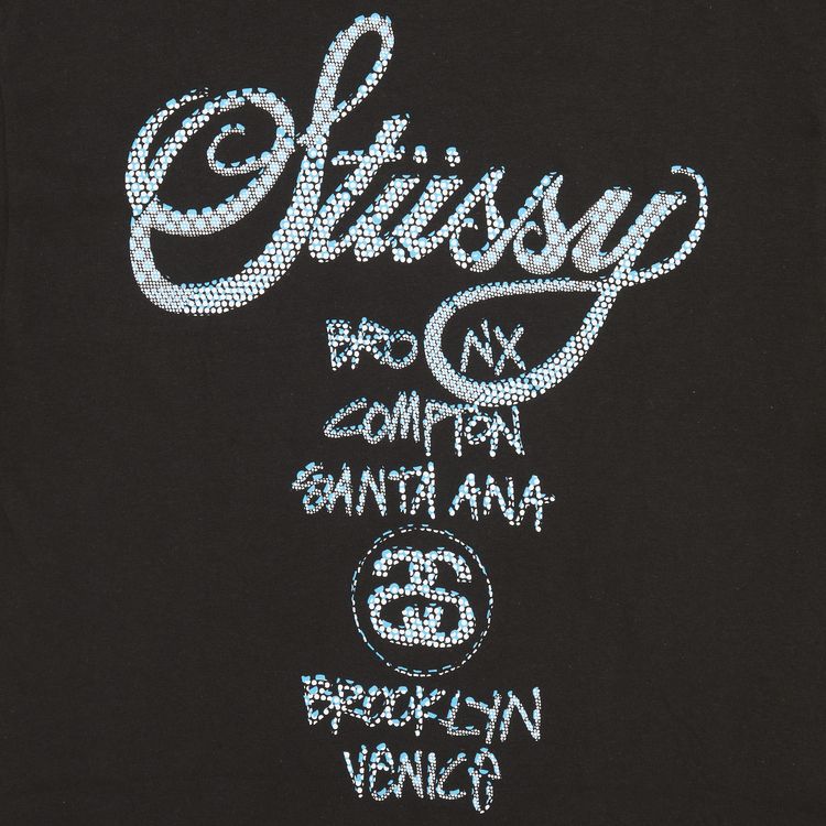 Stussy World Tour Dots Tee Black