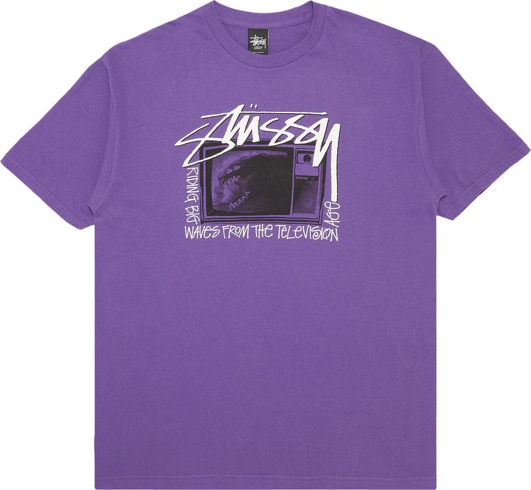 Buy Stussy TV Wave Tee 'Purple' - 1902734 PURP | GOAT