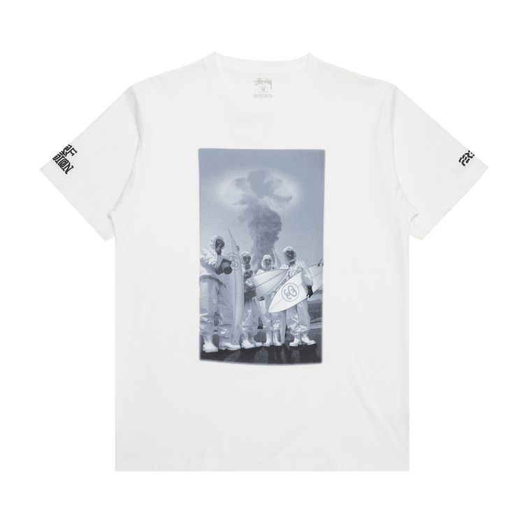 Stussy Surf Gas Mask Tee White