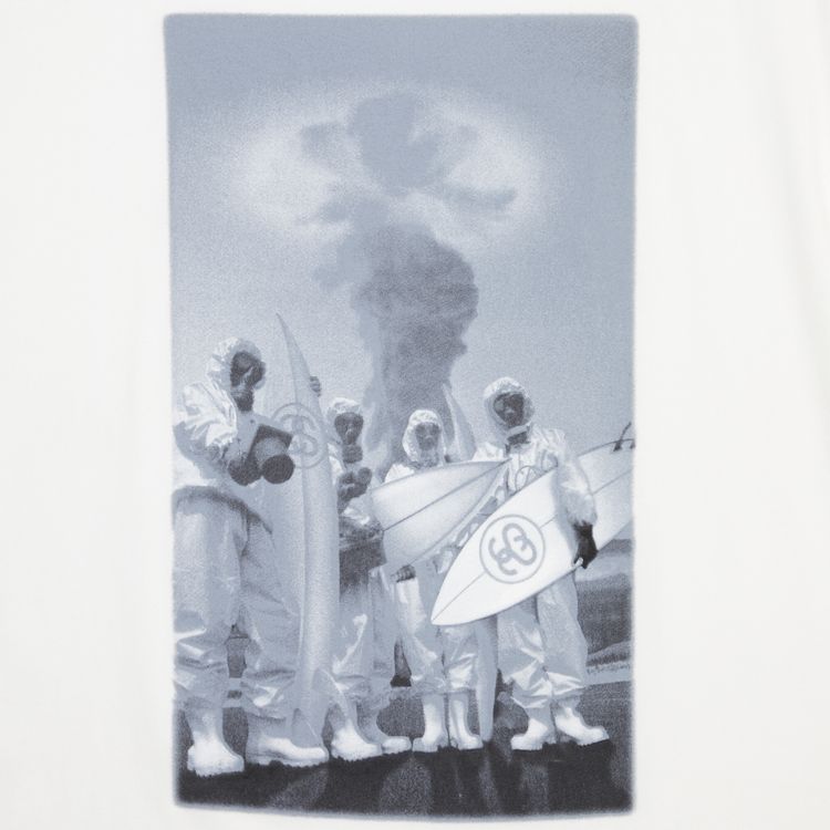 Stussy Surf Gas Mask Tee White
