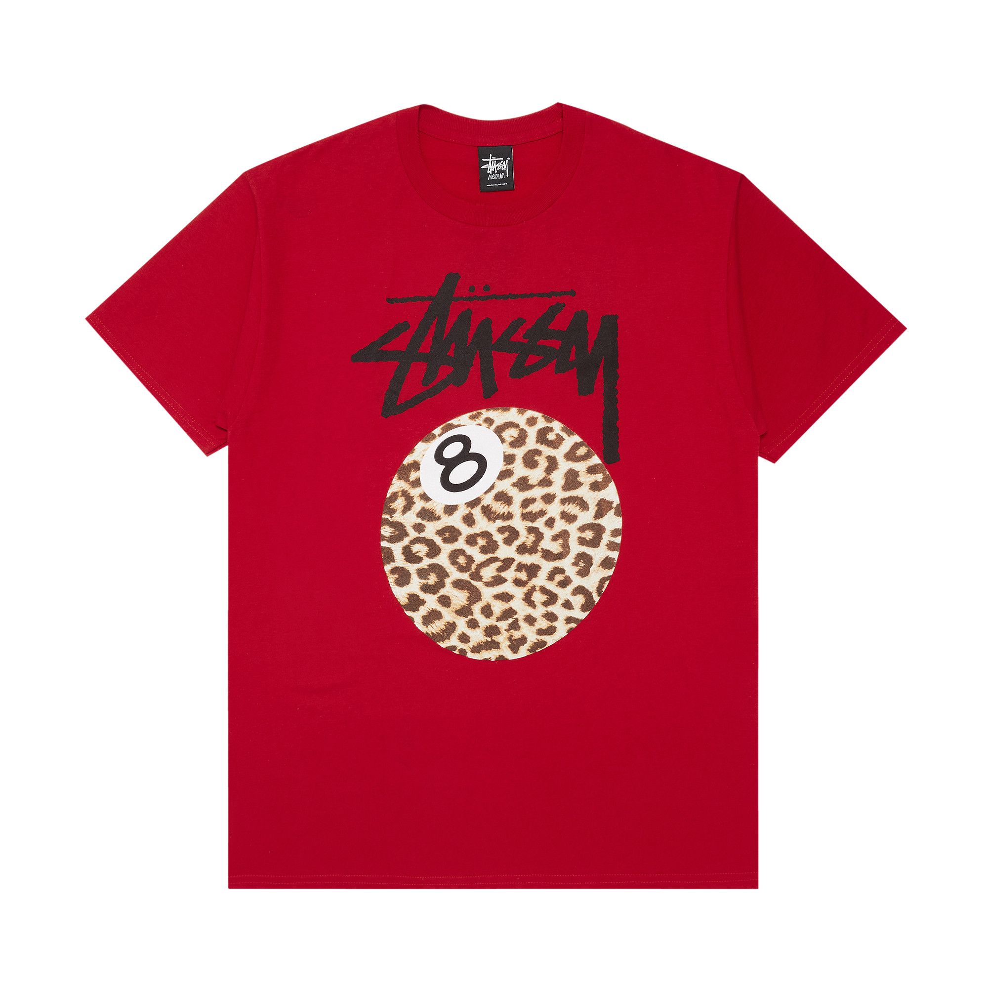 Buy Stussy Cheetah 8 Ball Tee 'Red' - 1903340 RED | GOAT