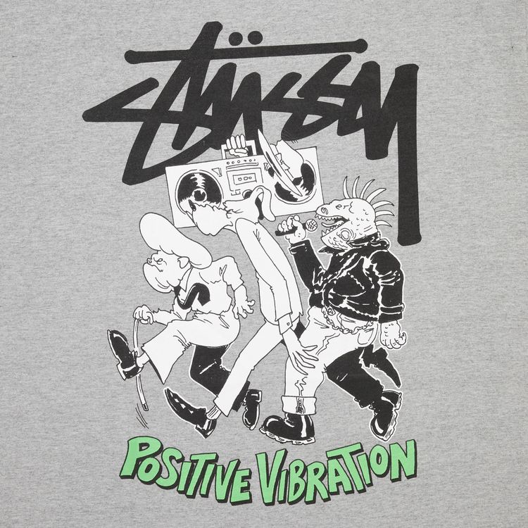 Stussy Positive Vibration Tee Grey Heather