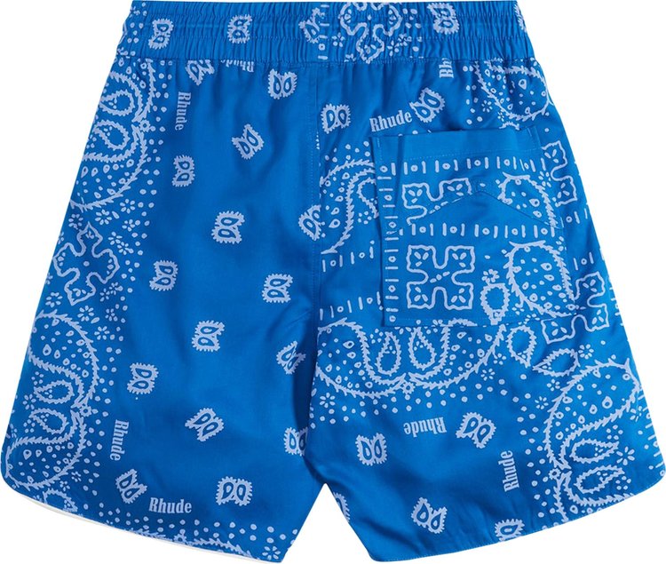 Rhude Bandana Track Short BlueCream