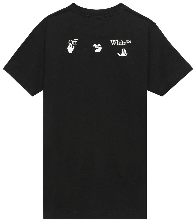 Off White Big Logo Short Sleeve Slim Tee BlackWhite