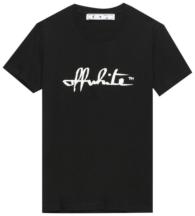 Off White Script 21 Casual Tee Black