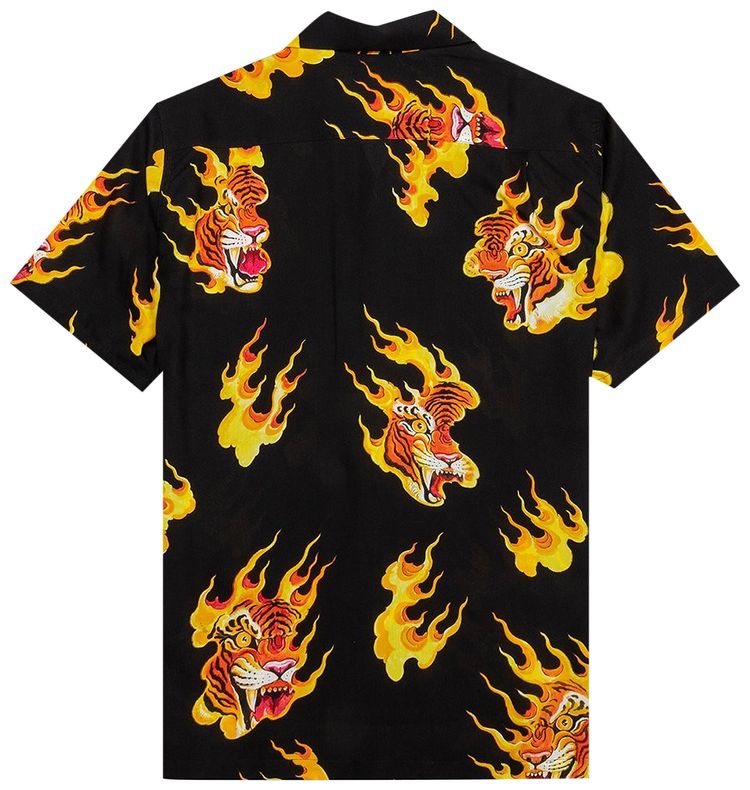 Wacko Maria Tim Lehi Short Sleeve Hawaiian Shirt Type 3 Black