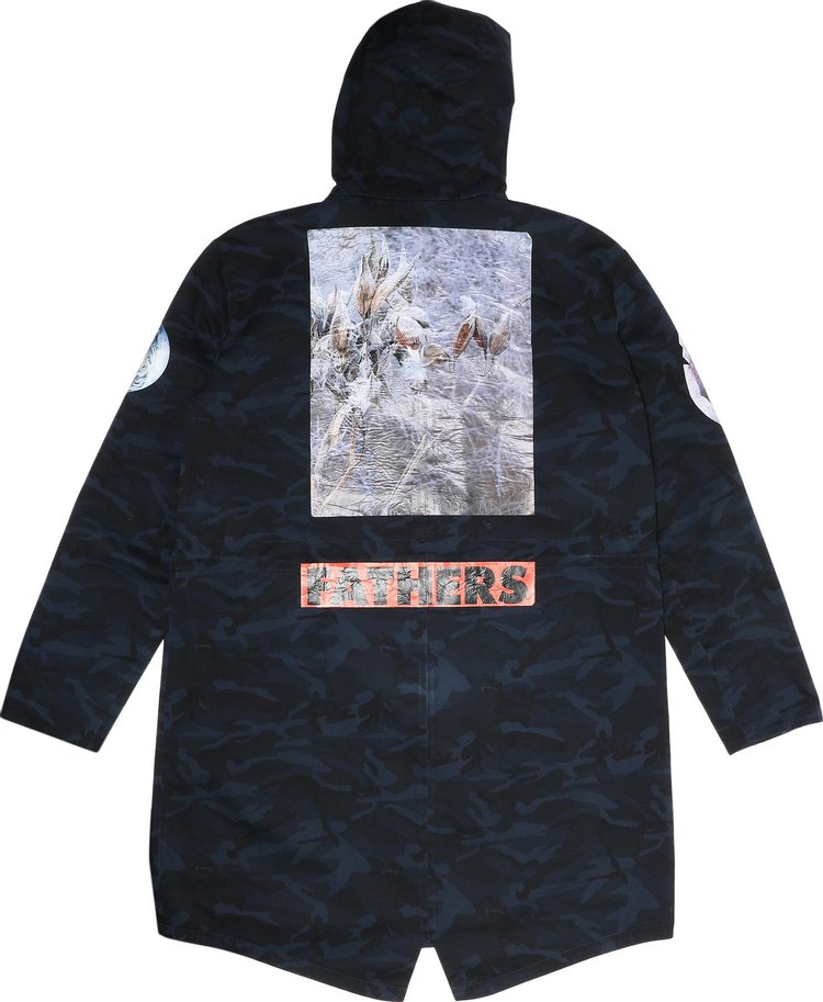 Raf Simons x Sterling Ruby Camo Hooded Parka Navy