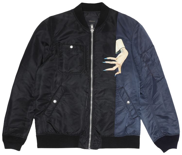 Undercover Hurt D Hand Bomber Jacket BlackNavy