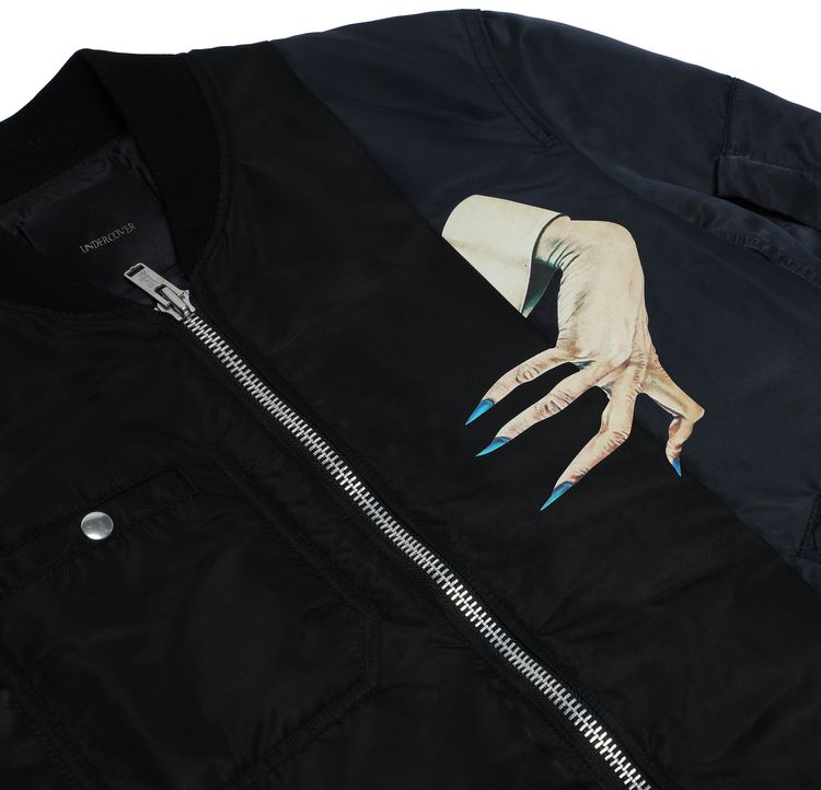 Undercover Hurt D Hand Bomber Jacket BlackNavy