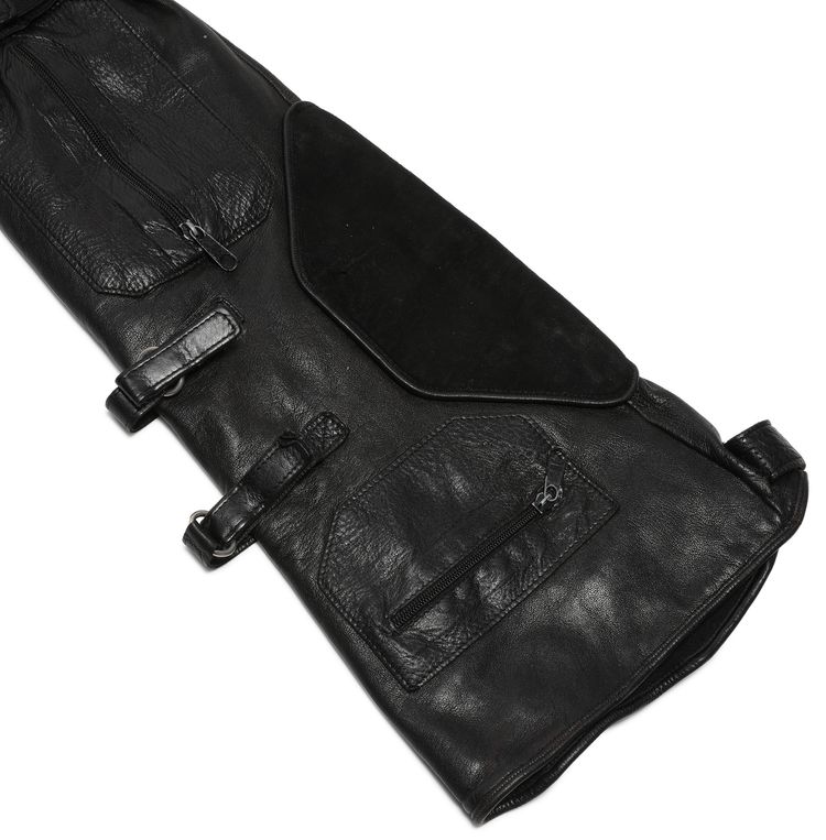 Raf Simons Long Biker Gloves Black