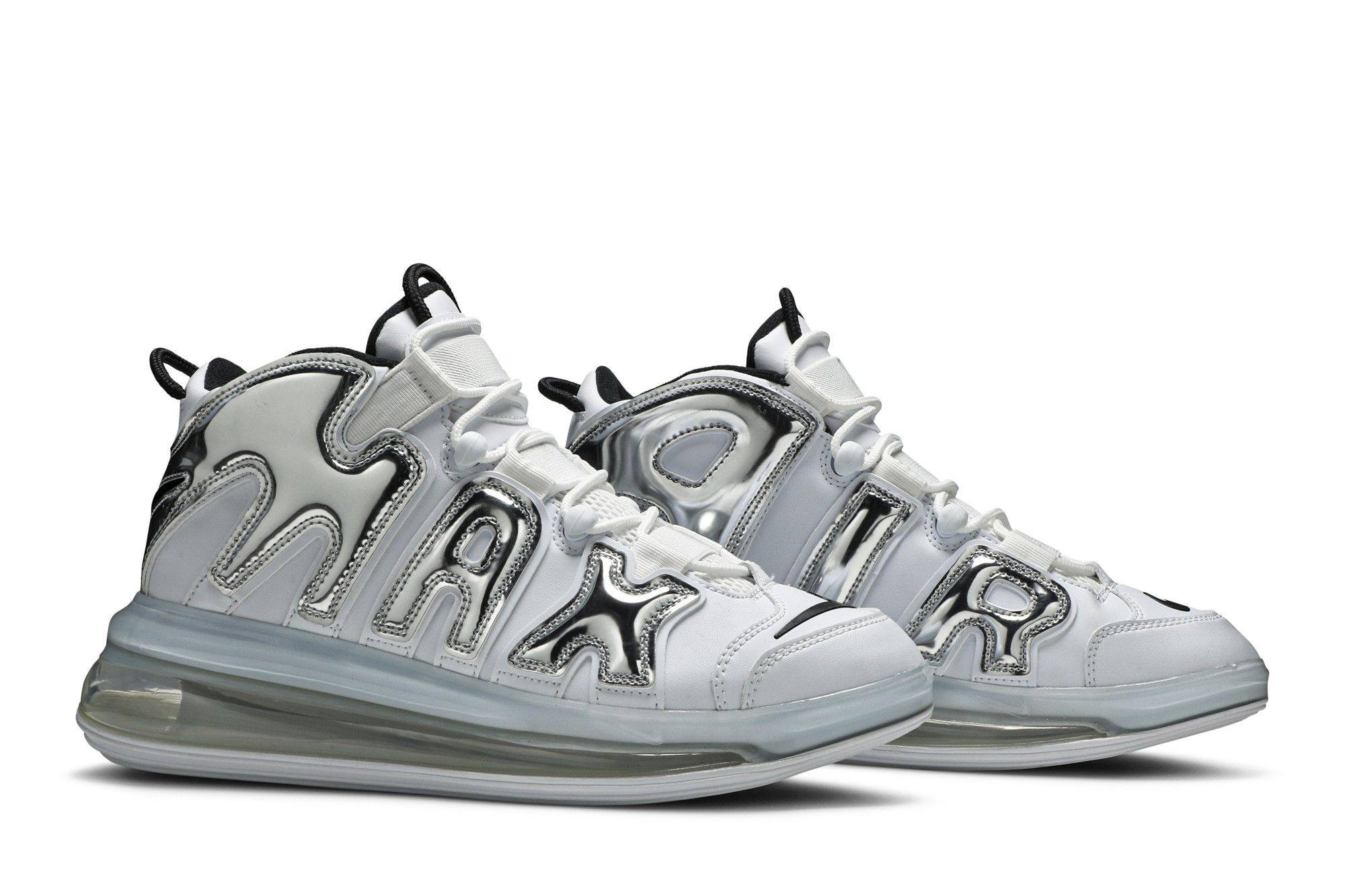 air more uptempo 720 white metallic silver