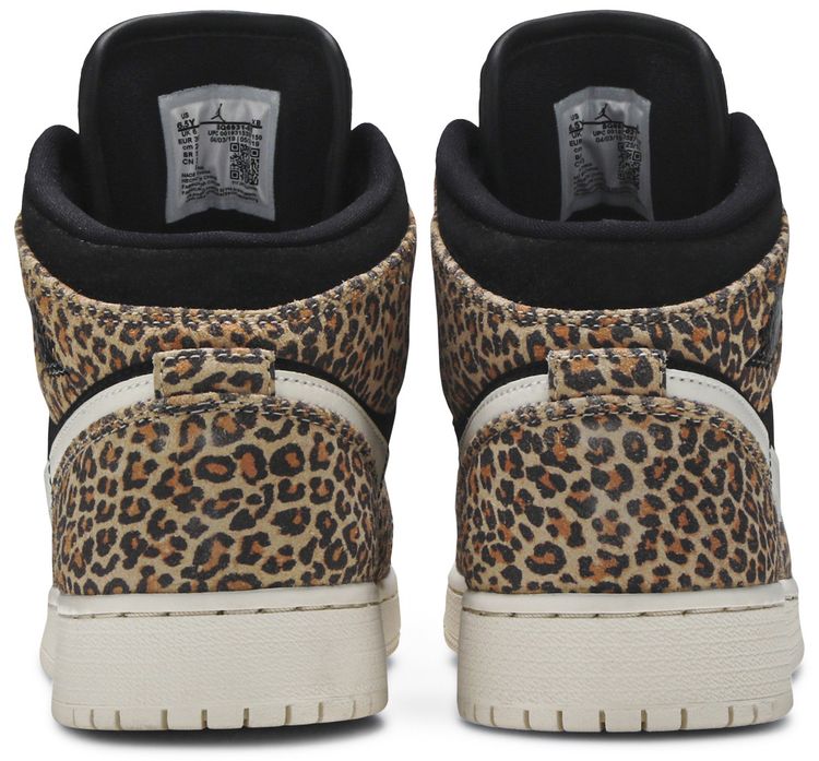 Air Jordan 1 Mid SE GS Leopard