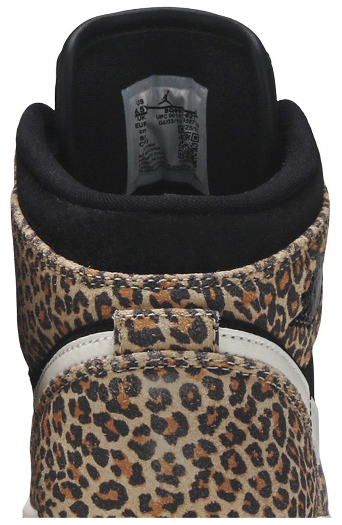 Air Jordan 1 Mid SE GS Leopard