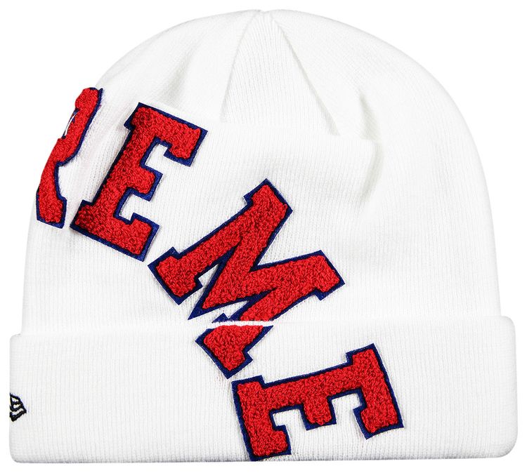Supreme x New Era Big Arc Beanie White
