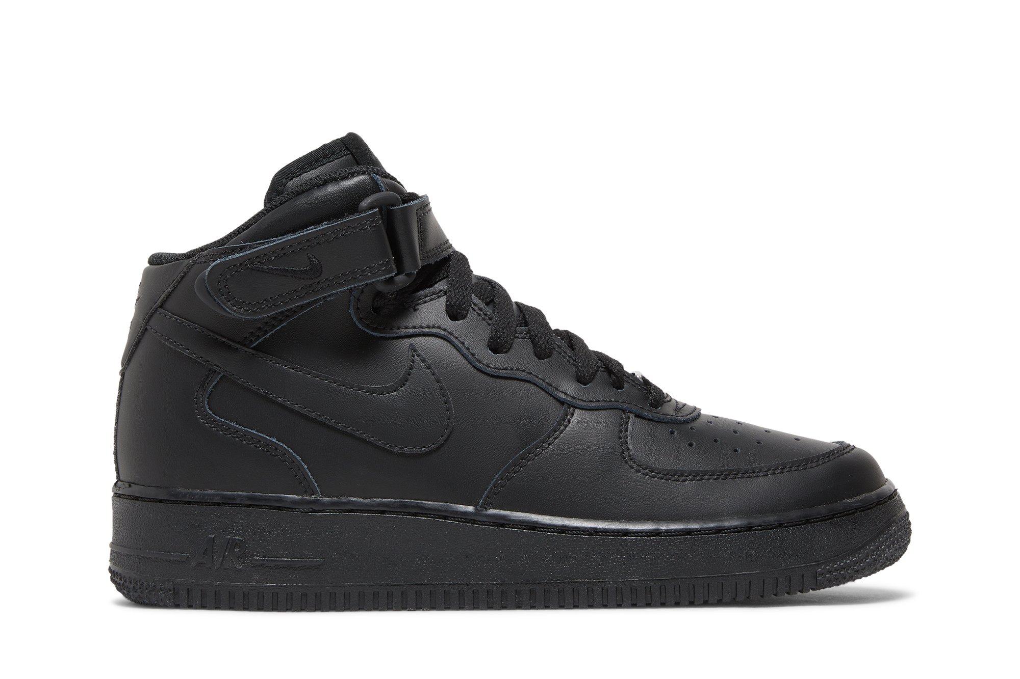 Buy Air Force 1 Mid GS 'Black' - 314195 004 | GOAT