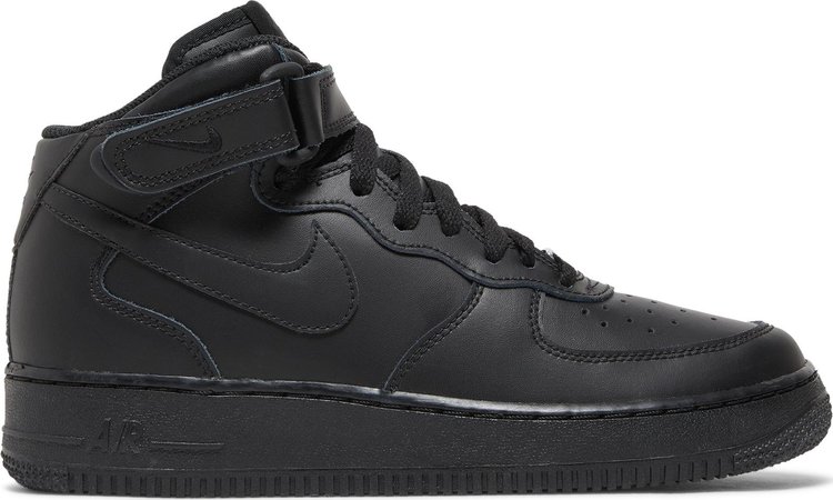 Buy Air Force 1 Mid GS 'Black' - 314195 004 | GOAT