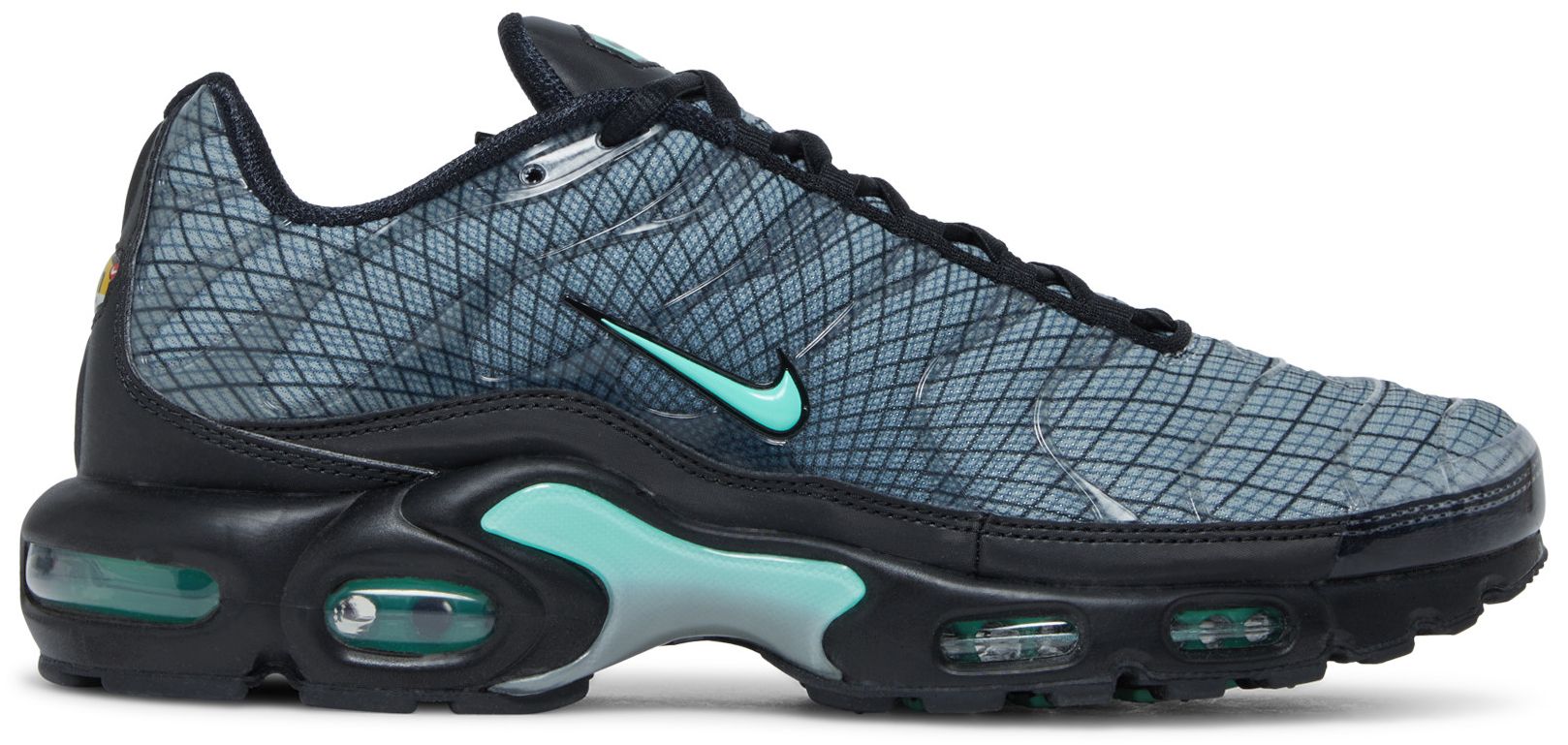 green and black air max plus