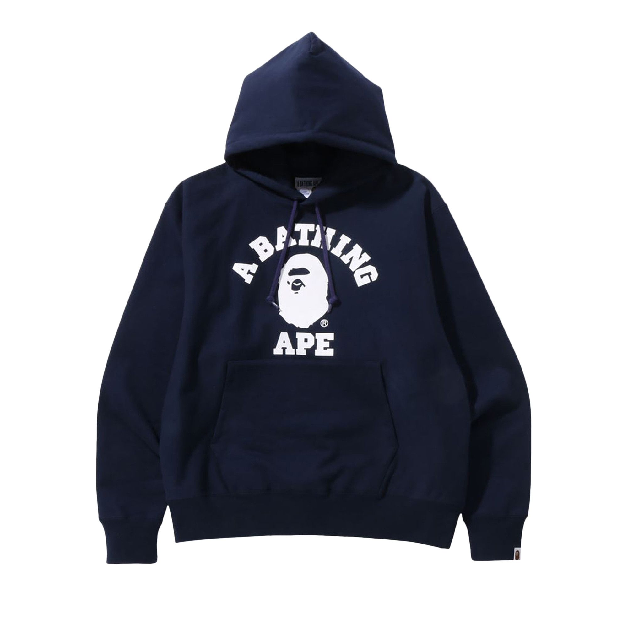 Buy BAPE Classic College Relaxed Fit Pullover Hoodie Navy 1I30