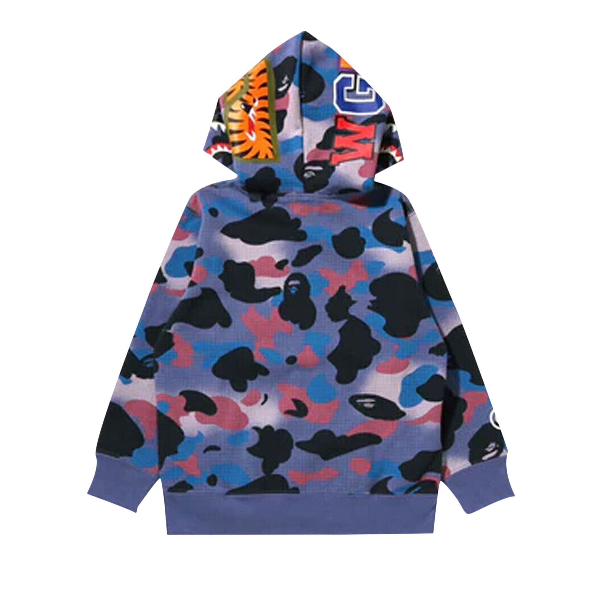 Buy BAPE Grid Camo Shark Full Zip Hoodie Purple 1I80 115 005 PURPLE GOAT CA
