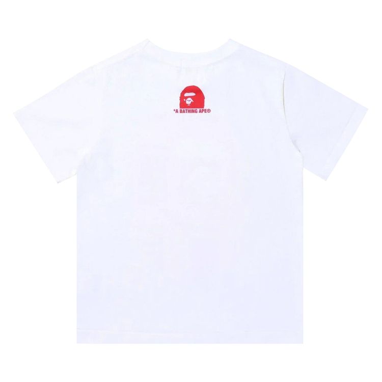 BAPE Check Gift Ape Head Tee White