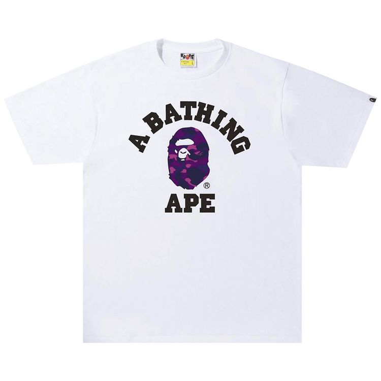 BAPE Color Camo College Tee WhitePurple