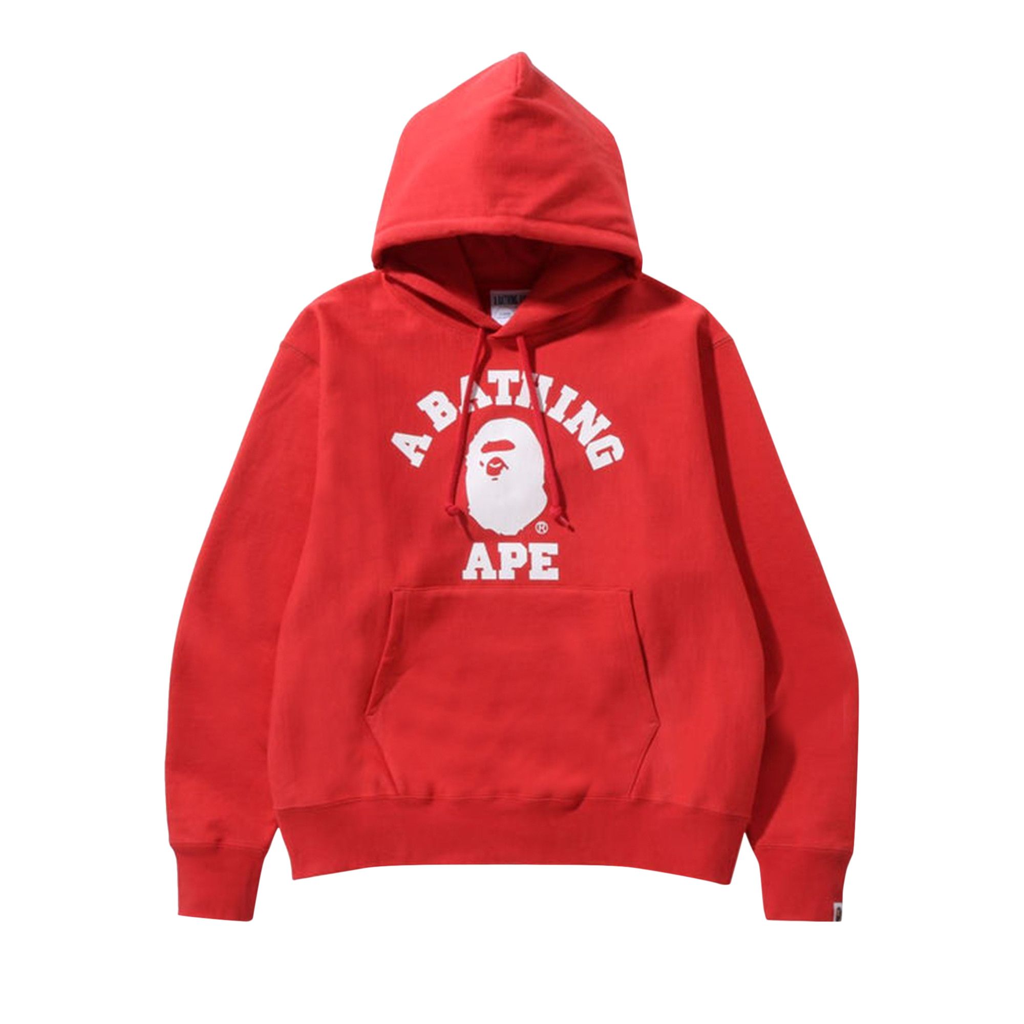 Red bathing ape hoodie hotsell