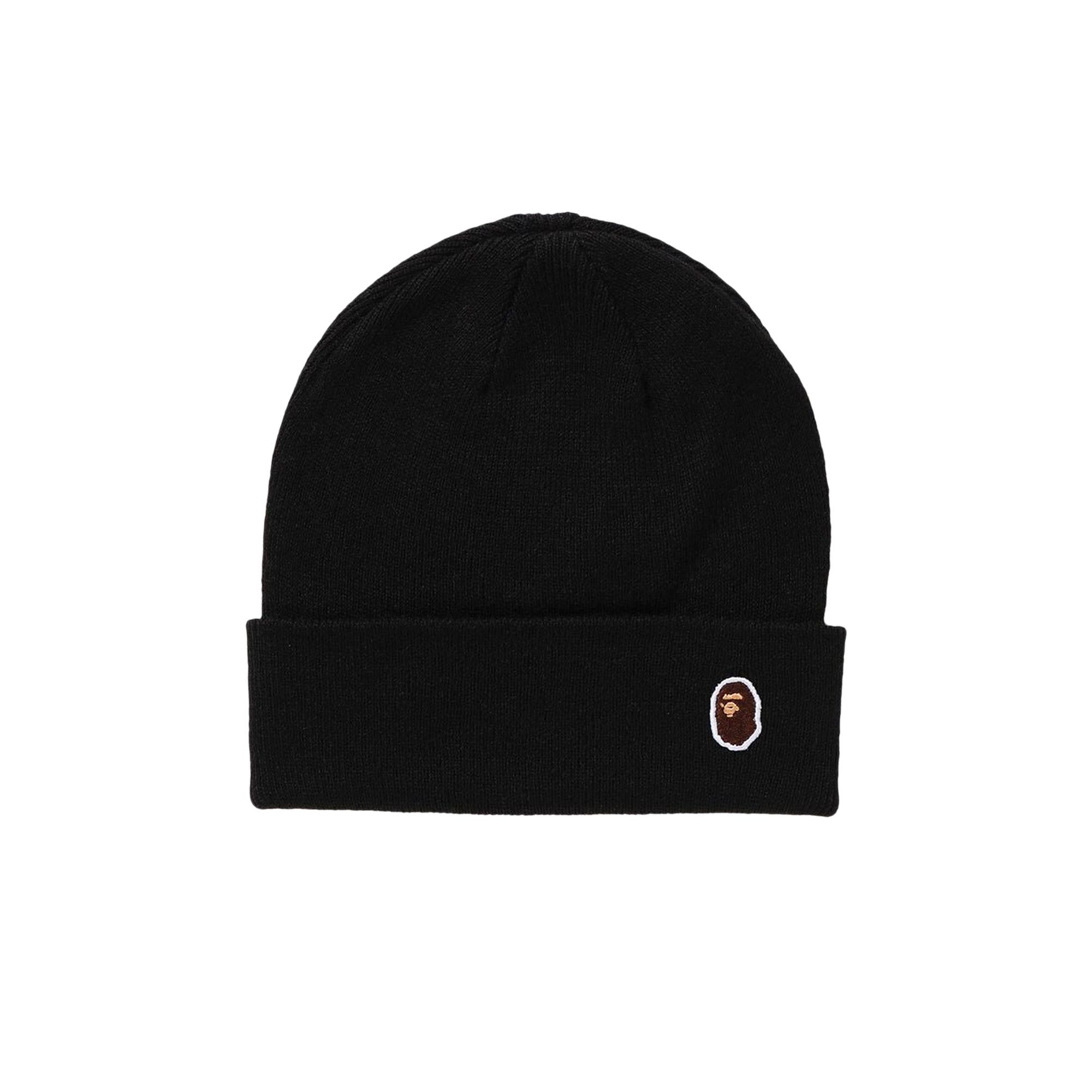 Buy BAPE Ape Head One Point Knit Cap 'Black' - 1I30 181 022 BLACK