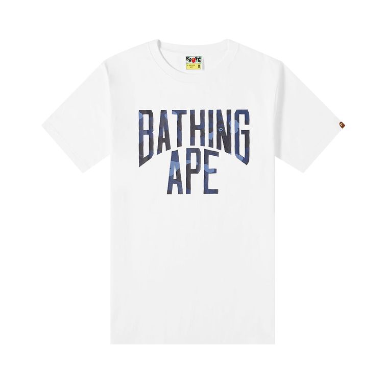 BAPE Color Camo A NYC Logo Tee WhiteNavy
