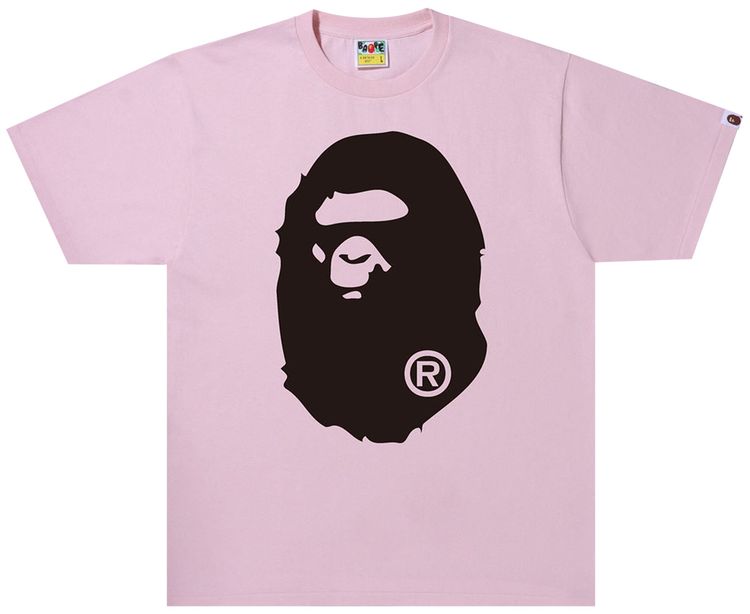BAPE Bicolor Big Ape Head Tee Pink