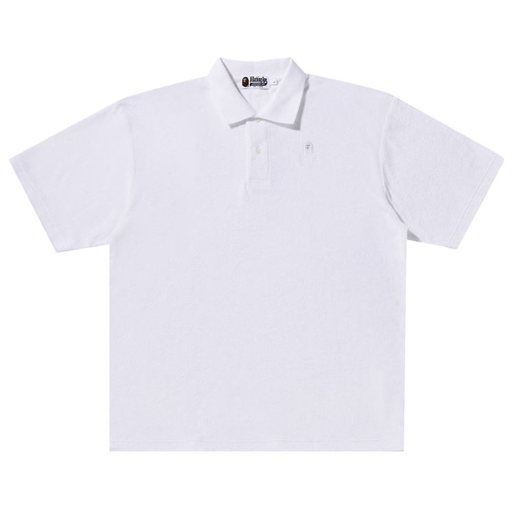 BAPE Ape Head Towelling Polo White