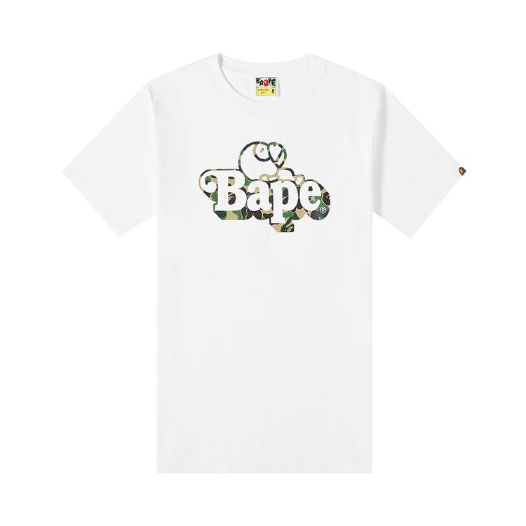 BAPE ABC Camo Milo On Tee WhiteGreen