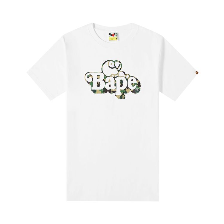 BAPE ABC Camo Milo On Tee WhiteGreen