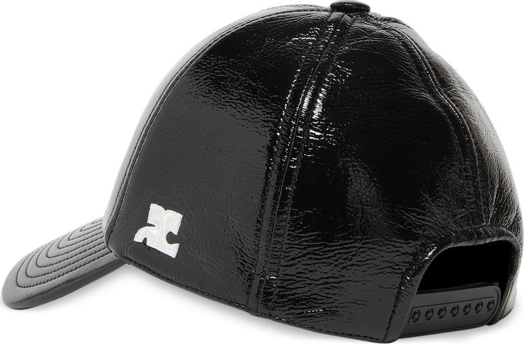 Courreges Signature Vinyl Cap Black